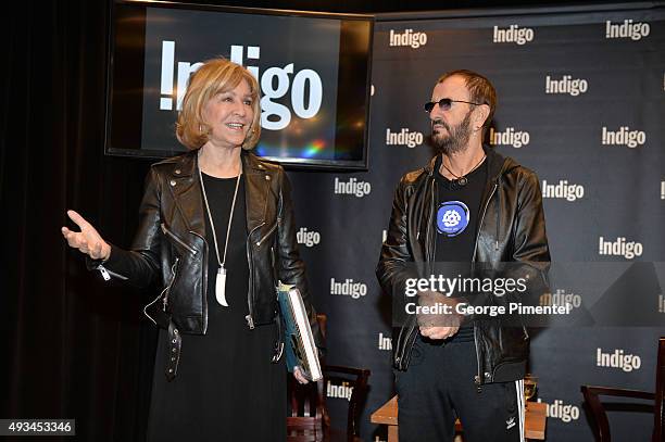 Of Indigo Heather Reisman and Ringo Starr launch the New Book "Photograph" at Indigo Manulife Centre on October 20, 2015 in Toronto, Canada.