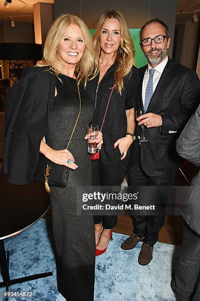 Kelly Cooper Barr, Sarah Heaney and Ed Adams attend the opening dinner for 12 Hay Hill hosted by 12 Hay Hill CEO Simon Robinson, Heather Kerzner and...