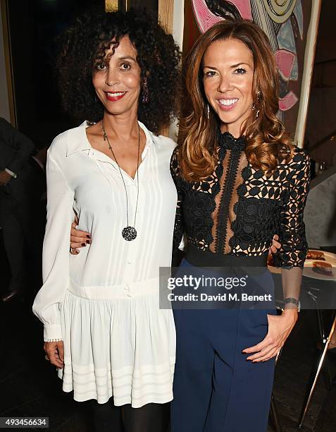 Jeanette Calliva and Heather Kerzner attend the opening dinner for 12 Hay Hill hosted by 12 Hay Hill CEO Simon Robinson, Heather Kerzner and Jeanette...