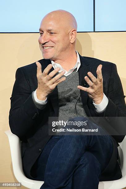 Tom Colicchio, chef/owner  Crafted Hospitality | co-founder  Food Policy Action speaks onstage at The New York Times Food For Tomorrow Conference...