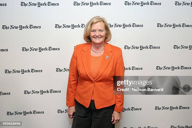 Chellie Pingree, Congresswoman attends The New York Times Food For Tomorrow Conference 2015 at Stone Barns Center for Food & Agriculture on October...