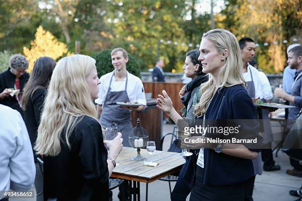 Guests attend The New York Times Food For Tomorrow Conference 2015 at Stone Barns Center for Food & Agriculture on October 20, 2015 in Pocantico...