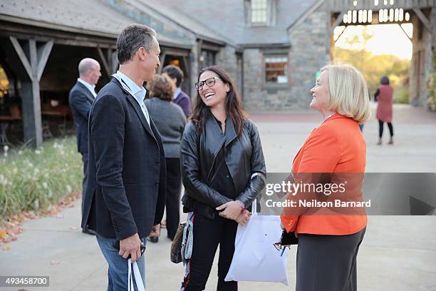 Chellie Pingree, Congresswoman speaks with guests at The New York Times Food For Tomorrow Conference 2015 at Stone Barns Center for Food &...