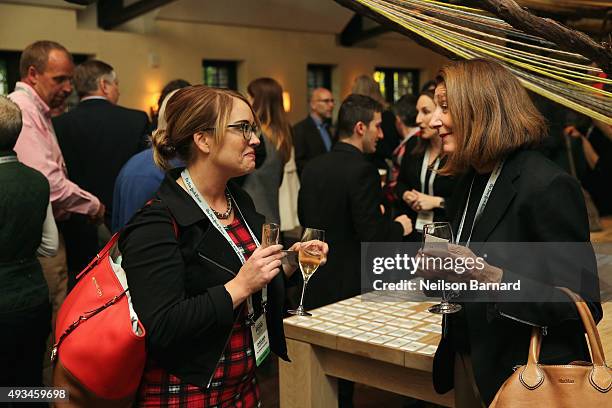 Guests attend The New York Times Food For Tomorrow Conference 2015 at Stone Barns Center for Food & Agriculture on October 20, 2015 in Pocantico...