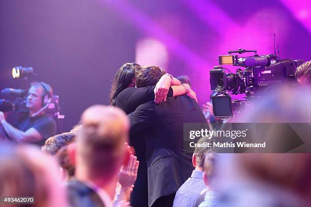 Ingo Appelt and Sonja attend the 19th Annual German Comedy Awards at Coloneum on October 20, 2015 in Cologne, Germany.