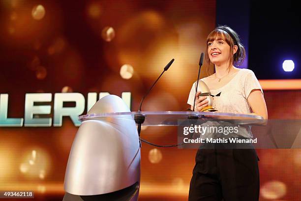 Nellie Thalbach attends the 19th Annual German Comedy Awards at Coloneum on October 20, 2015 in Cologne, Germany.