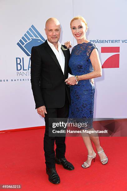 Actor Christian Berkel and Andrea Sawatzki attend the 'Bayerischer Fernsehpreis 2014' at Prinzregententheater on May 23, 2014 in Munich, Germany.