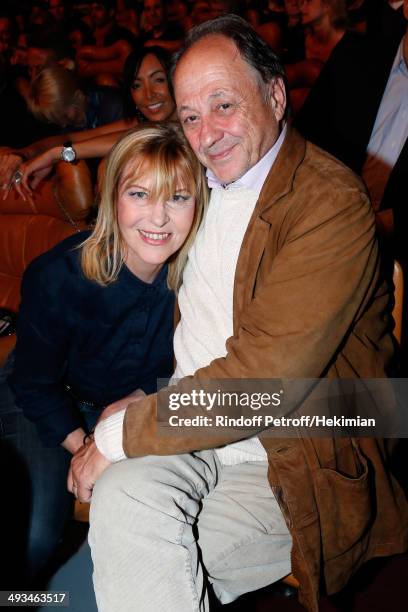 Chantal Ladesou and her husband Michel attend the 'Bigard Fete Ses 60 Ans' One Man Show at Le Grand Rex on May 23, 2014 in Paris, France.