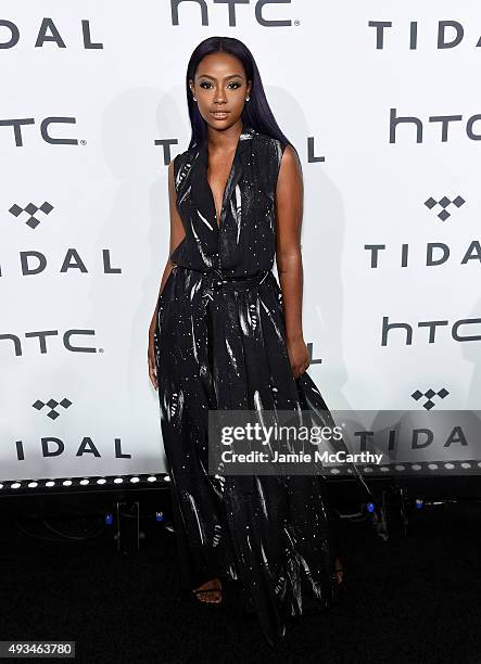 Singer Justine Skye attends TIDAL X: 1020 Amplified by HTC at Barclays Center of Brooklyn on October 20, 2015 in New York City.