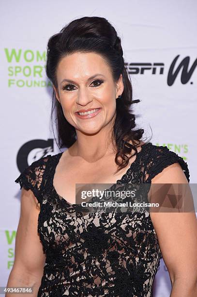 Football player Jennifer Welter attends the 36th Annual Salute to Women In Sports at Cipriani Wall Street on October 20, 2015 in New York City.