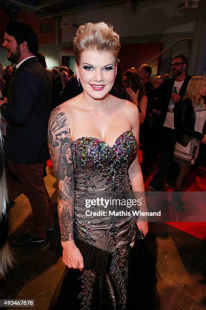 Melanie Mueller attends the 19th Annual German Comedy Awards at Coloneum on October 20, 2015 in Cologne, Germany.