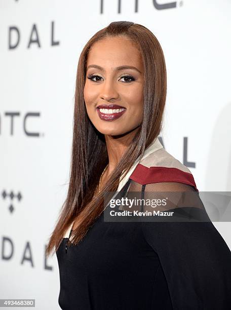 Basketball player Skylar Diggins attends TIDAL X: 1020 Amplified by HTC at Barclays Center of Brooklyn on October 20, 2015 in New York City.
