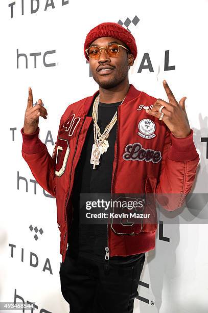 Hip-hop artist Meek Mill attends TIDAL X: 1020 Amplified by HTC at Barclays Center of Brooklyn on October 20, 2015 in New York City.