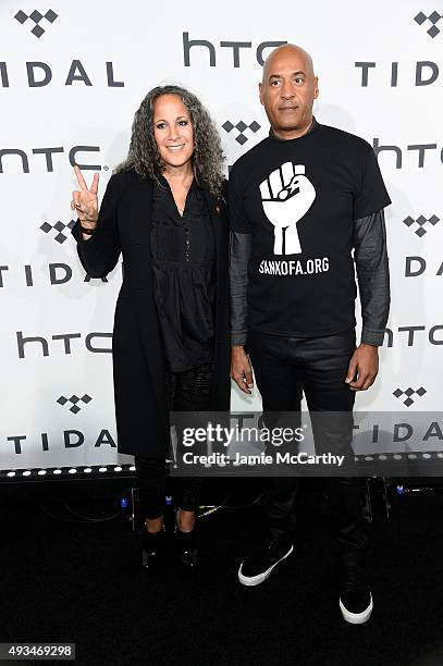 Actress and co-director of Sankofa, Gina Belafonte and co-director of Sankofa, Raoul Roach attends TIDAL X: 1020 Amplified by HTC at Barclays Center...