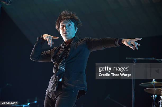 Singer Nicola Sirkis of Indochine performs onstage during TIDAL X: 1020 Amplified by HTC at Barclays Center of Brooklyn on October 20, 2015 in New...