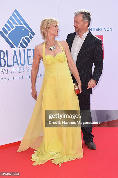 Barbara Hahlweg and Thomas Darchinger attend the 'Bayerischer Fernsehpreis 2014' at Prinzregententheater on May 23, 2014 in Munich, Germany.