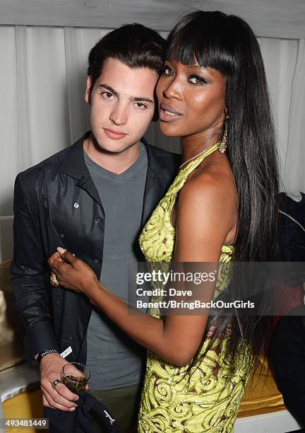 Peter Brant Jr and Naomi Campbell attend Naomi Campbell's birthday party at the Billionaire Club Sunset Lounge on May 23, 2014 in Monaco, Monaco.