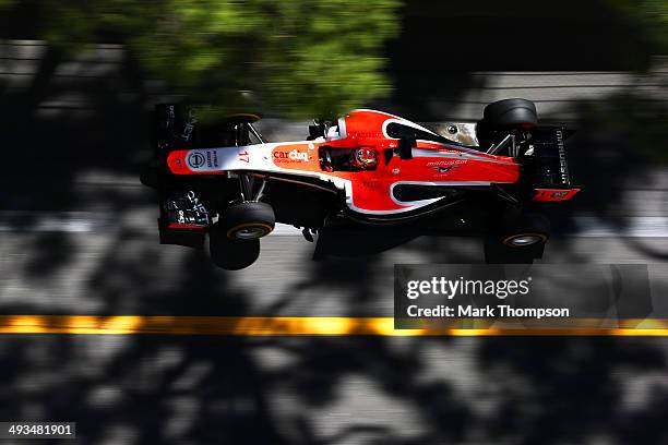 Jules Bianchi of France and Marussia drives during final practice ahead of the Monaco Formula One Grand Prix at Circuit de Monaco on May 24, 2014 in...