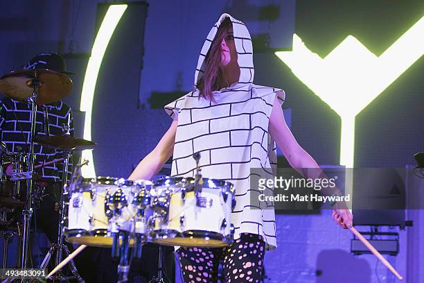 Yelle performs on stage during the Sasquatch Music Festival at The Gorge Amphitheater on May 23, 2014 in George, Washington.
