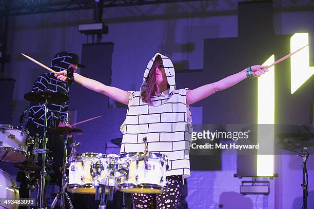 Yelle performs on stage during the Sasquatch Music Festival at The Gorge Amphitheater on May 23, 2014 in George, Washington.