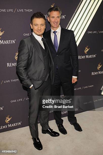Chief Marketing Officer of Rene Cointreau USA Mark Breene and two time Academy Award Nominee, Jeremy Renner attends One Life/Live Them presented by...