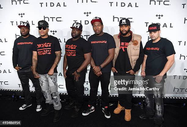 The cast of "Money And Violence" attends TIDAL X: 1020 Amplified by HTC at Barclays Center of Brooklyn on October 20, 2015 in New York City.