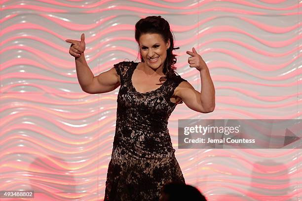 Football player Jennifer Welter attends the 36th Annual Salute to Women In Sports at Cipriani Wall Street on October 20, 2015 in New York City.