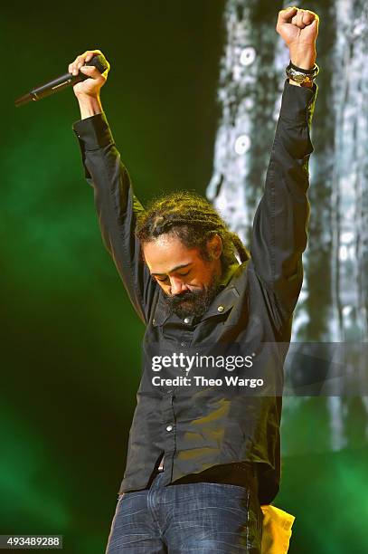 Musician Damian Marley performs onstage during TIDAL X: 1020 Amplified by HTC at Barclays Center of Brooklyn on October 20, 2015 in New York City.