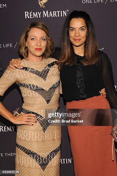 Actress Sanny van Heteren and Actress Zuleikha Robinson attend One Life/Live Them presented by Remy Martin and Jeremy Renner on October 20, 2015 in...