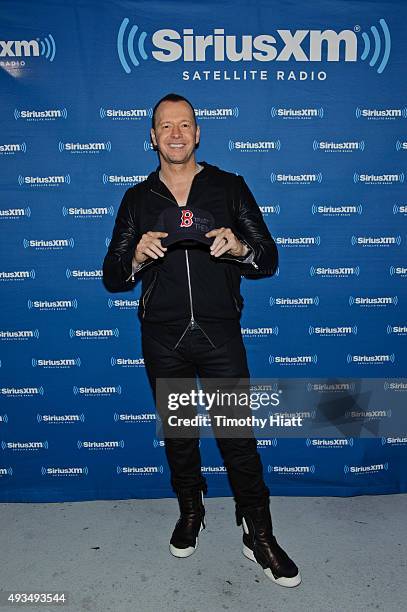Donnie Wahlberg attends as Jenny McCarthy Hosts Her SiriusXM Show Live From Beyond The Ivy In Chicago on October 20, 2015 in Chicago, Illinois.