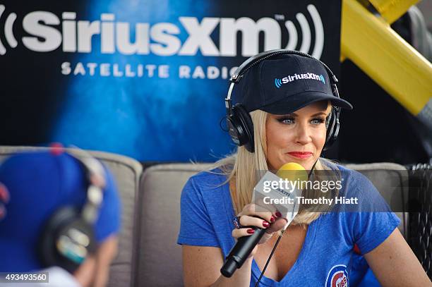 Jenny McCarthy Hosts Her SiriusXM Show Live From Beyond The Ivy In Chicago on October 20, 2015 in Chicago, Illinois.