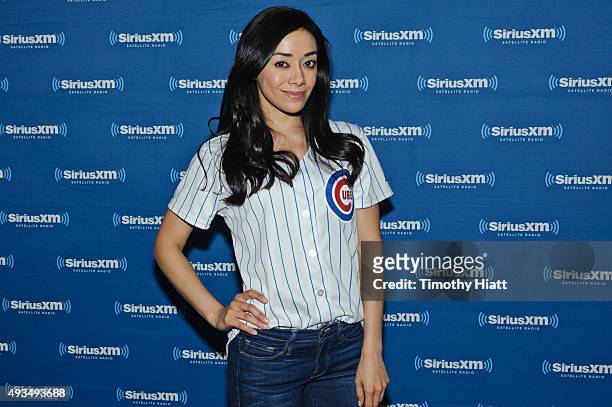 Aimee Garcia attends as Jenny McCarthy Hosts Her SiriusXM Show Live From Beyond The Ivy In Chicago on October 20, 2015 in Chicago, Illinois.