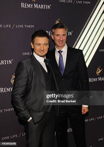 Chief Marketing Officer of Rene Cointreau USA Mark Breene and two time Academy Award Nominee, Jeremy Renner attends One Life/Live Them presented by...