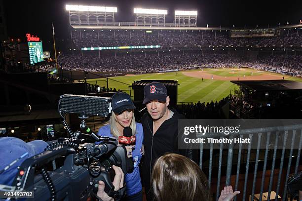 Donnie Wahlberg attends and Jenny McCarthy hosts her SiriusXM Show live from Beyond The Ivy in Chicago on October 20, 2015 in Chicago, Illinois.