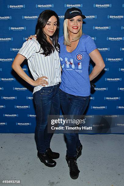 Aimee Garcia attends as Jenny McCarthy Hosts Her SiriusXM Show Live From Beyond The Ivy In Chicago on October 20, 2015 in Chicago, Illinois.