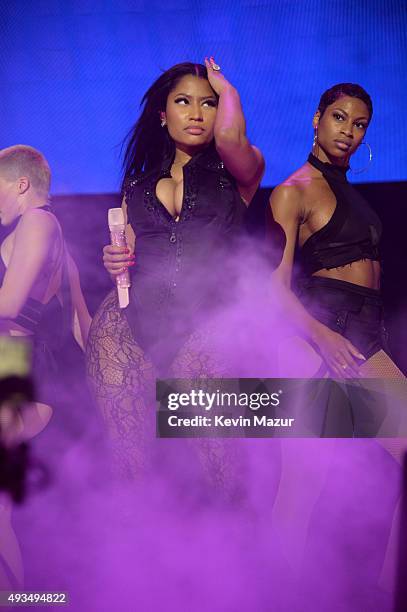 Rapper Nicki Minaj performs onstage during TIDAL X: 1020 Amplified by HTC at Barclays Center of Brooklyn on October 20, 2015 in New York City.