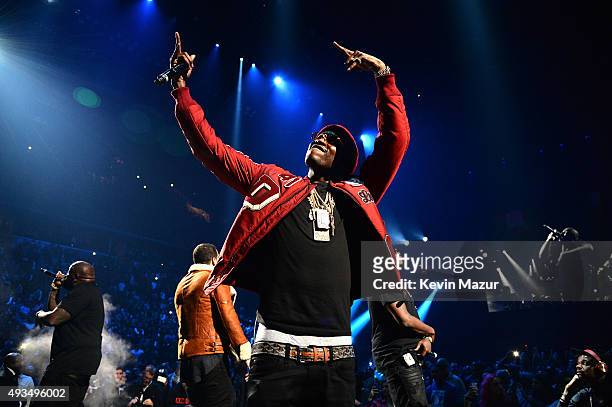 Rapper Meek Mill performs onstage during TIDAL X: 1020 Amplified by HTC at Barclays Center of Brooklyn on October 20, 2015 in New York City.
