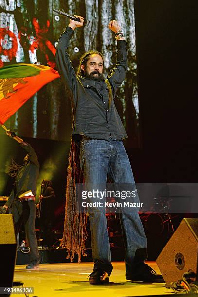 Musician Damian Marley performs onstage during TIDAL X: 1020 Amplified by HTC at Barclays Center of Brooklyn on October 20, 2015 in New York City.