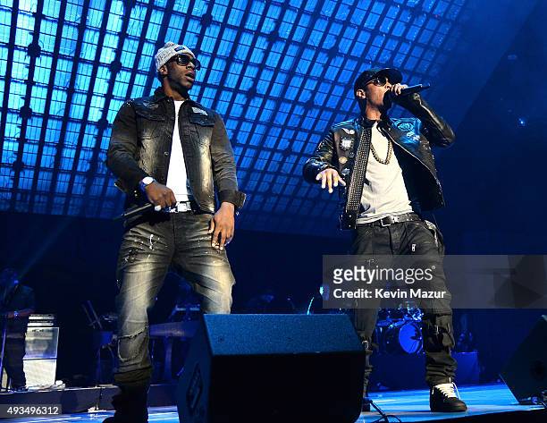 Rappers Young Dro and T.I. Perform onstage during TIDAL X: 1020 Amplified by HTC at Barclays Center of Brooklyn on October 20, 2015 in New York City.
