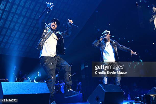 Rapper T.I. And Young Dro perform onstage during TIDAL X: 1020 Amplified by HTC at Barclays Center of Brooklyn on October 20, 2015 in New York City.