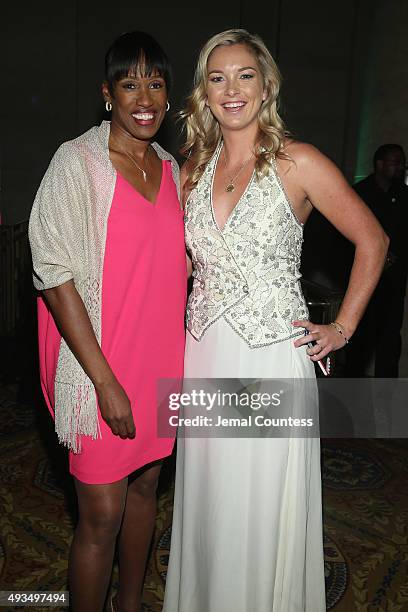 Jackie Joyner-Kersee and Coco Vandeweghe attend the 36th Annual Salute to Women In Sports at Cipriani Wall Street on October 20, 2015 in New York...