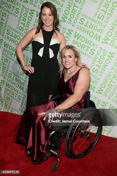 Emily Cook and Muffy Davis attend the 36th Annual Salute to Women In Sports at Cipriani Wall Street on October 20, 2015 in New York City.
