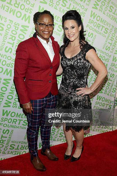Phaidra Knight and Jen Welter attend the 36th Annual Salute to Women In Sports at Cipriani Wall Street on October 20, 2015 in New York City.
