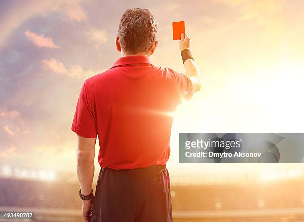 soccer referee - red card stock pictures, royalty-free photos & images