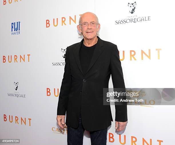 Christopher Lloyd attends the New York premiere of "BURNT", presented by The Weinstein Company, Sassoregale Wine, Castello Cheese and FIJI Water on...