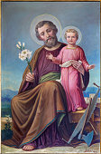 Roznava - Paint of St. Joseph in the cathedral