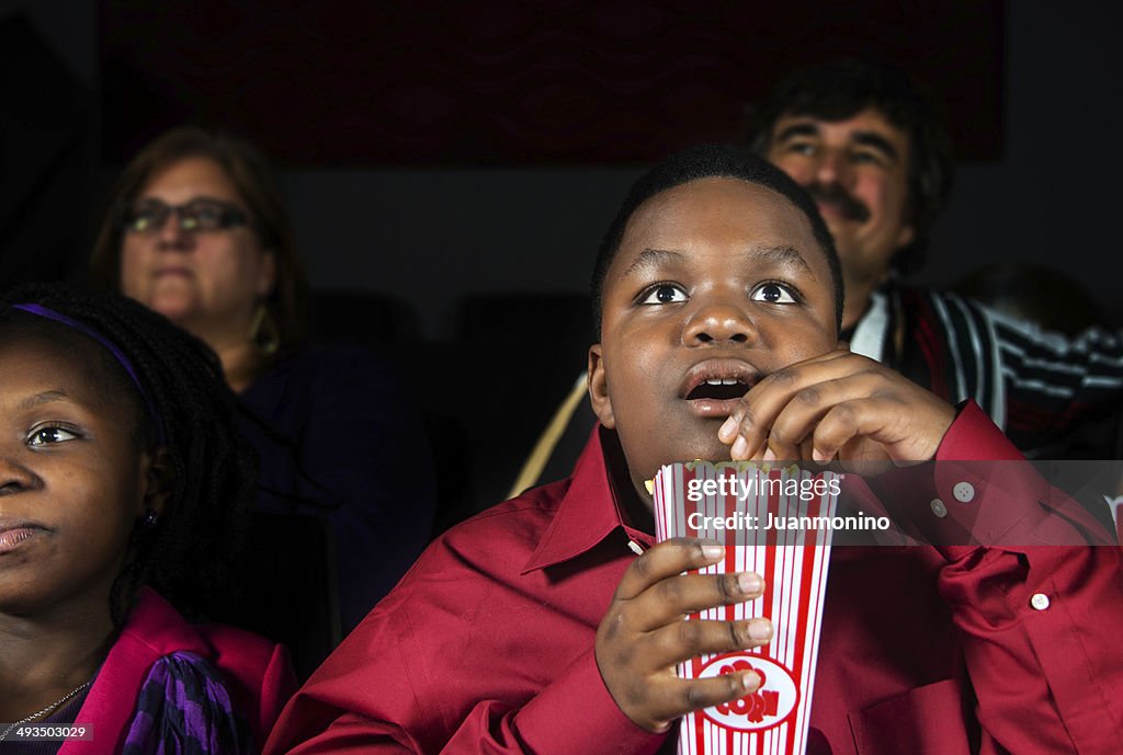 Kid at the movies