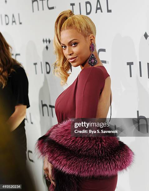 Beyonce attends TIDAL X: 1020 at Barclays Center on October 20, 2015 in the Brooklyn borough of New York City.