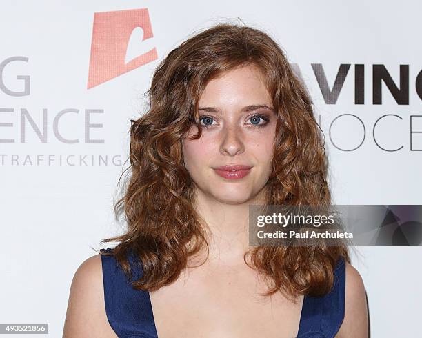 Actress Ashlyn Pearce attends the 4th Annual Saving Innocence Gala at SLS Hotel on October 17, 2015 in Beverly Hills, California.