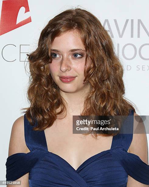 Actress Ashlyn Pearce attends the 4th Annual Saving Innocence Gala at SLS Hotel on October 17, 2015 in Beverly Hills, California.